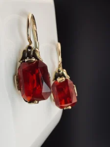 Золотые советские серьги с молотобойцем