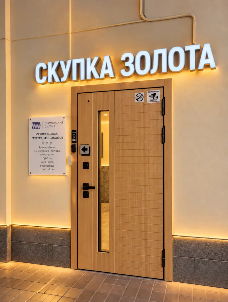 Вход в Приморскую скупку на Гончарной улице